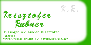 krisztofer rubner business card